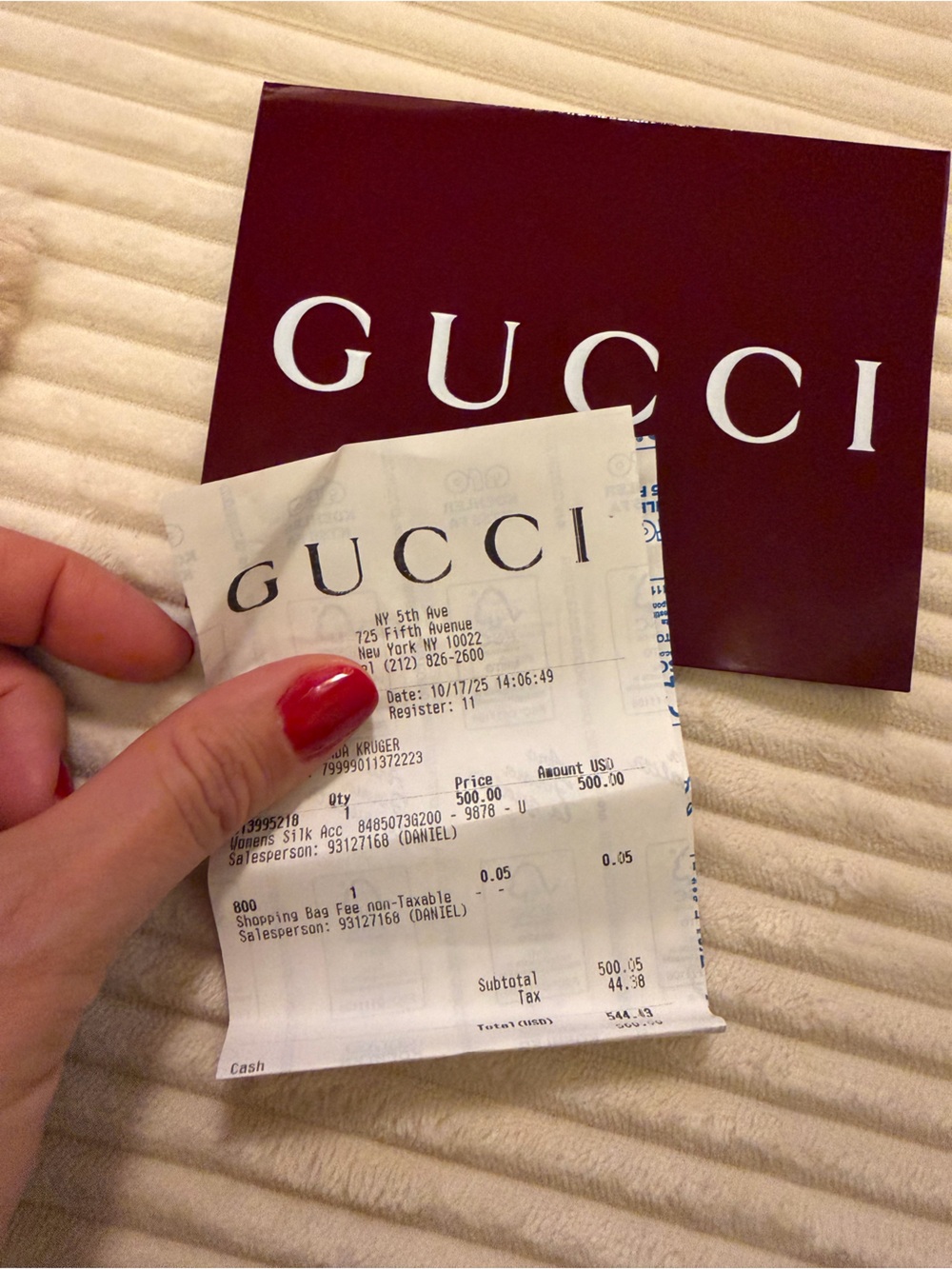 GG wool scarf in beige and ivory | GUCCI® US - Picture 4 of 8
